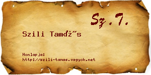 Szili Tamás névjegykártya