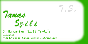 tamas szili business card